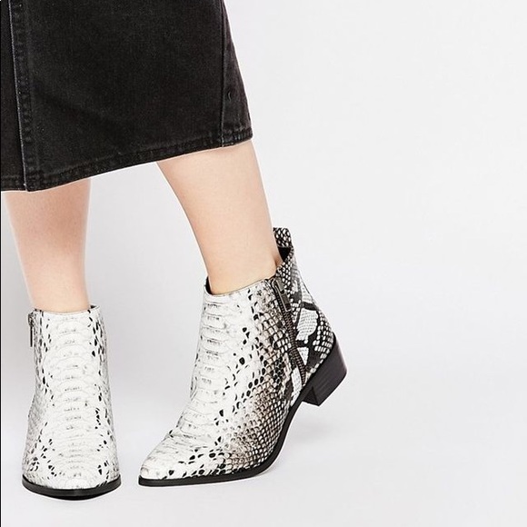 snake print boots asos
